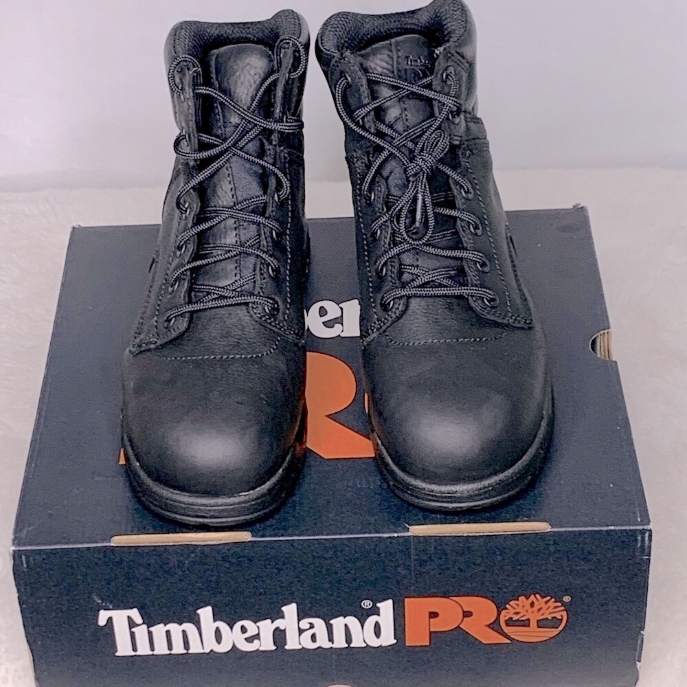 NWB Timberland PRO TM50507 Black, Men's, TiTAN Comp Toe, EH, 6” Work Boot 10.5